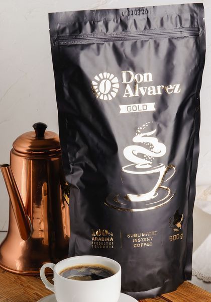 Don Alvarez Gold 500 г Колумбія економ пакет кава розчинна сублімована 0007 фото