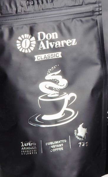 Don Alvarez Classic 70 г Колумбія кава розчинна сублімована 0004 фото