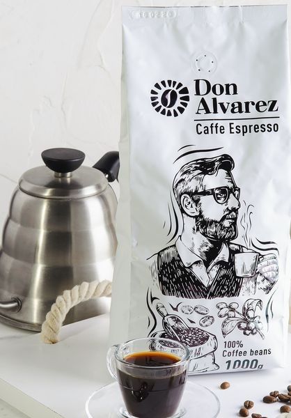 Don Alvarez Caffe Espresso Зернова кава 1кг 100 % Арабіка 0568 фото