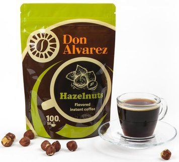 Don Alvarez Кофе растворимый с ароматом Фундук 100 г сублимированный 0019 фото
