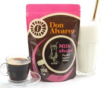 Don Alvarez Кофе растворимый с ароматом Молочний шейк 100 г сублимированный 0015 фото