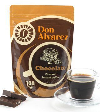 Don Alvarez Кофе растворимый с ароматом Шоколад 100 г сублимированный 0020 фото