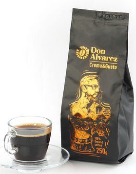 Don Alvarez Crema&Gusto мелена кава 250 г 100% Робуста 0037 фото