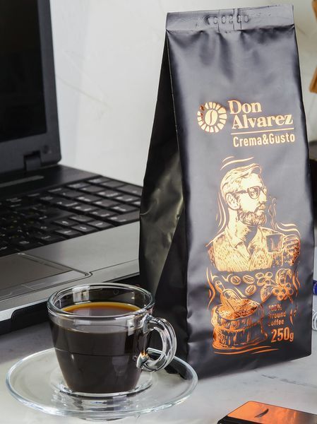 Don Alvarez Crema&Gusto молотый кофе 250 г 100% Робуста 0037 фото
