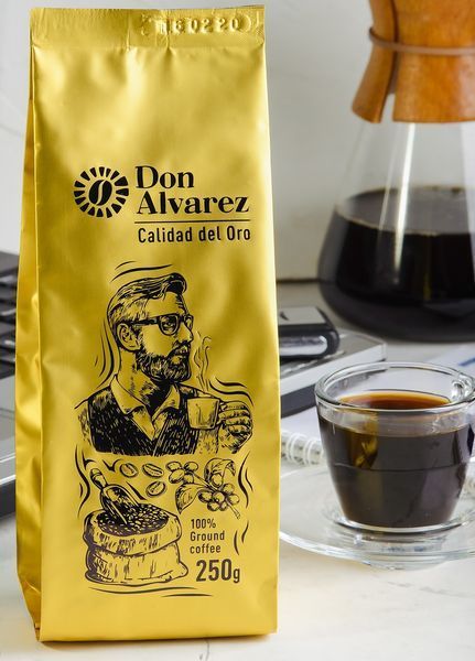 Don Alvarez Calidad del Oro молотый кофе 250 г 70 % Арабика / 30% Робуста 0035 фото