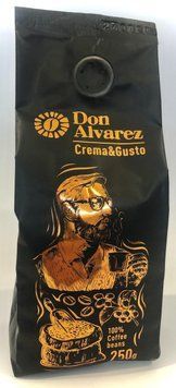 Don Alvarez Crema&Gusto зерновой кофе 250 г 100% Робуста 0569 фото